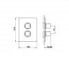 Cisal Cubic inbouw thermostaatkraan afdekset met stopkraan chroom CU00730021