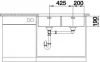 Blanco dubbele spoelbak Andano 400/400 Onderbouw 518325