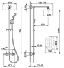 Huber Dado Cascade Douchekolom met thermostaatkraan DC.C78010.21 Chroom