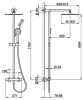 Huber Dado Cascade Douchekolom met thermostaatkraan Chroom DC.C78020.21 