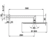 Huber Dado Cascade Hoofddouche met muurarm Chroom SS.013480.21