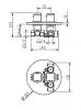 Huber Dado inbouw douchethermostaat Chroom 439.51H.CR