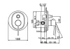 Huber Kyoto inbouw Bad/douchemengkraan chroom KY.000210.21