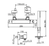 Huber Dado Douchethermostaatkraan met handdoucheset Chroom DD.D01010.21