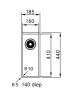 Franke Sirius 2 S2D 110.16 kunstof zwarte spoelbak 16x41cm onderbouw 1156276292