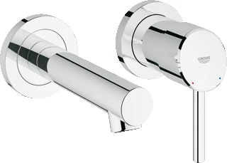 Grohe Concetto afbouwdeel 2-gats wandinbouw wastafelmengkraan chroom 19575001