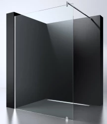 Blusani Minimal Inloopdouche 115x2000 cm chroom helder glas met antikalk 38BS80030