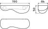 Clou Cliff planchet wit keramiek TechnicalDrawing-Basic