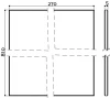 Clou Look at Me spiegel 5mm dik f.p. geslepen zonder ophangsysteem TechnicalDrawing-Basic