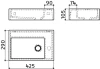 Clou Flush fontein (flush 2) met voorbewerkt kraangat zonder plug mineral marmer TechnicalDrawing-Basic