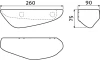 Clou Cliff planchet wit keramiek TechnicalDrawing-Basic