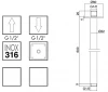 Zazzeri Z316 douchearm RVS 600 mm 3300T622A00ASAS