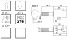 Zazzeri Z316 handdouchehouder RVS 33000502A00ASAS