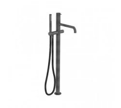 Waterevolution Flow vrijstaande badkraan met handdouche gun metal T133GME