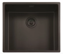 Reginox Amsterdam Nieuwe model 50 Regi-graniet spoelbak Pure Black volledig zwart onderbouw en opbouw 1208953475