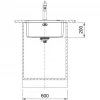 Franke Mythos MYX 110.50 rvs spoelbak 50x40cm onderbouw 1208953665