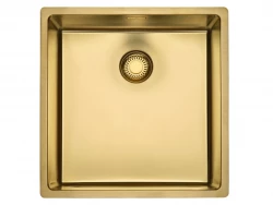 Reginox New York PVD comfort RVS spoelbak goud PVD Gold 40x40 vlakbouw onderbouw en opbouw 1208953779