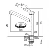 Franke Orbit massief rvs hoge Keukenkraan met draaibare uitloop inox 1208953834