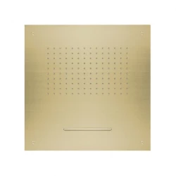 SB Square 316 Regendouche inbouw met waterval 50x50cm plafond douchekop PVD goud 1208955319