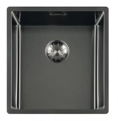 Lorreine Royal gun metal spoelbak 34x40 cm 34SP-GunMetal vlakbouw onderbouw en opbouw 1208957306