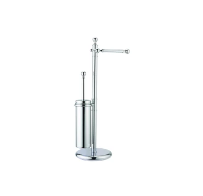 Huber Croisette Classic toiletborstelgarnituur met toiletrolhouder RVS 4044.01H.AC